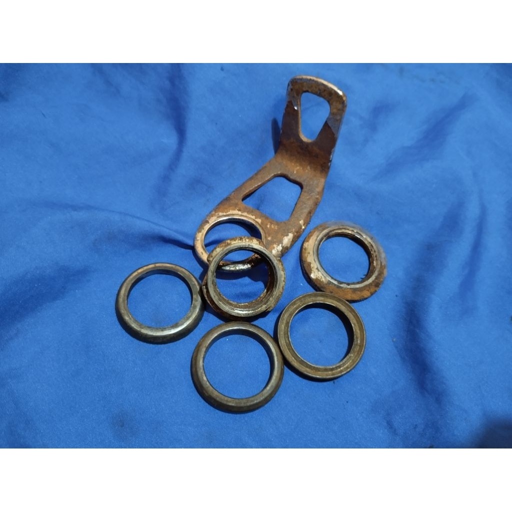 Komstir + holder lampu heatset sepeda onthel tua BSA England original