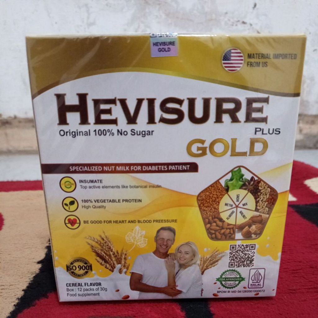 

[ PAKET 8 BOX ] Hevisure Asli Original Gold Susu Terbaik Atasi Diabetes Kencing Manis Dan Pankreas