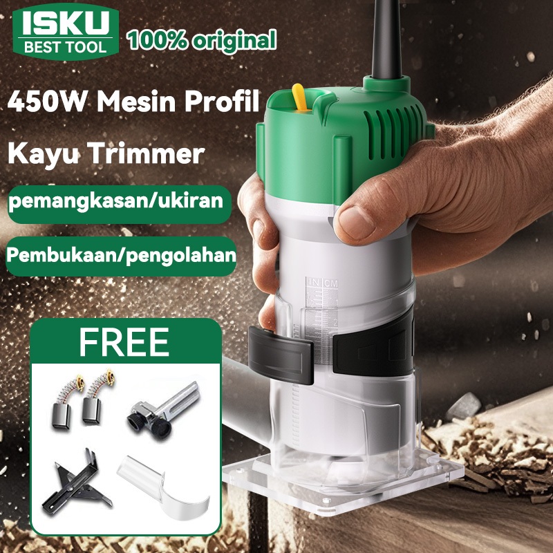 ISKU Mesin Profil Kayu 6.35mm Mesin Trimmer Kayu Mesin Router Profil Trimmer Kayu Mesin Ukir Kayu Pr