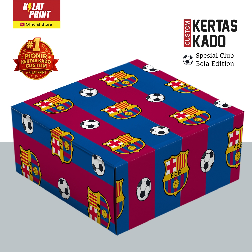 

Kertas Kado Custom Ulang Tahun Cowok Logo Club Bola Edition