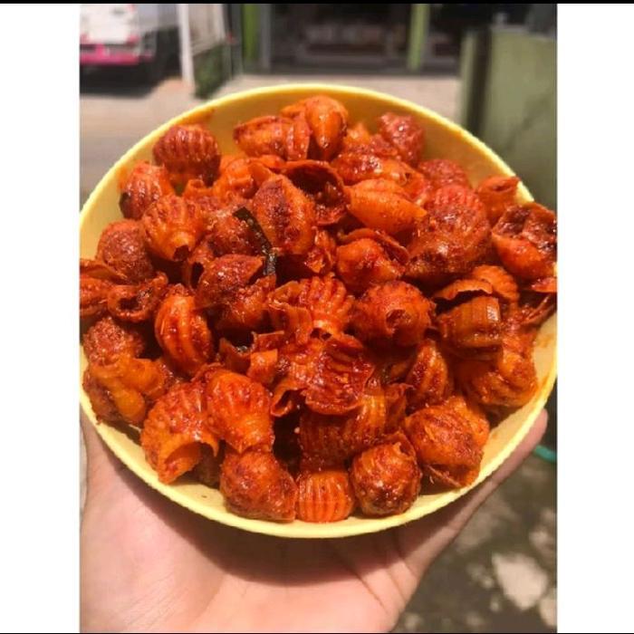 

HOT (PROMO) TERLARIS POPULER seblak kerang kering mantap daun jeruk Snack Pedas