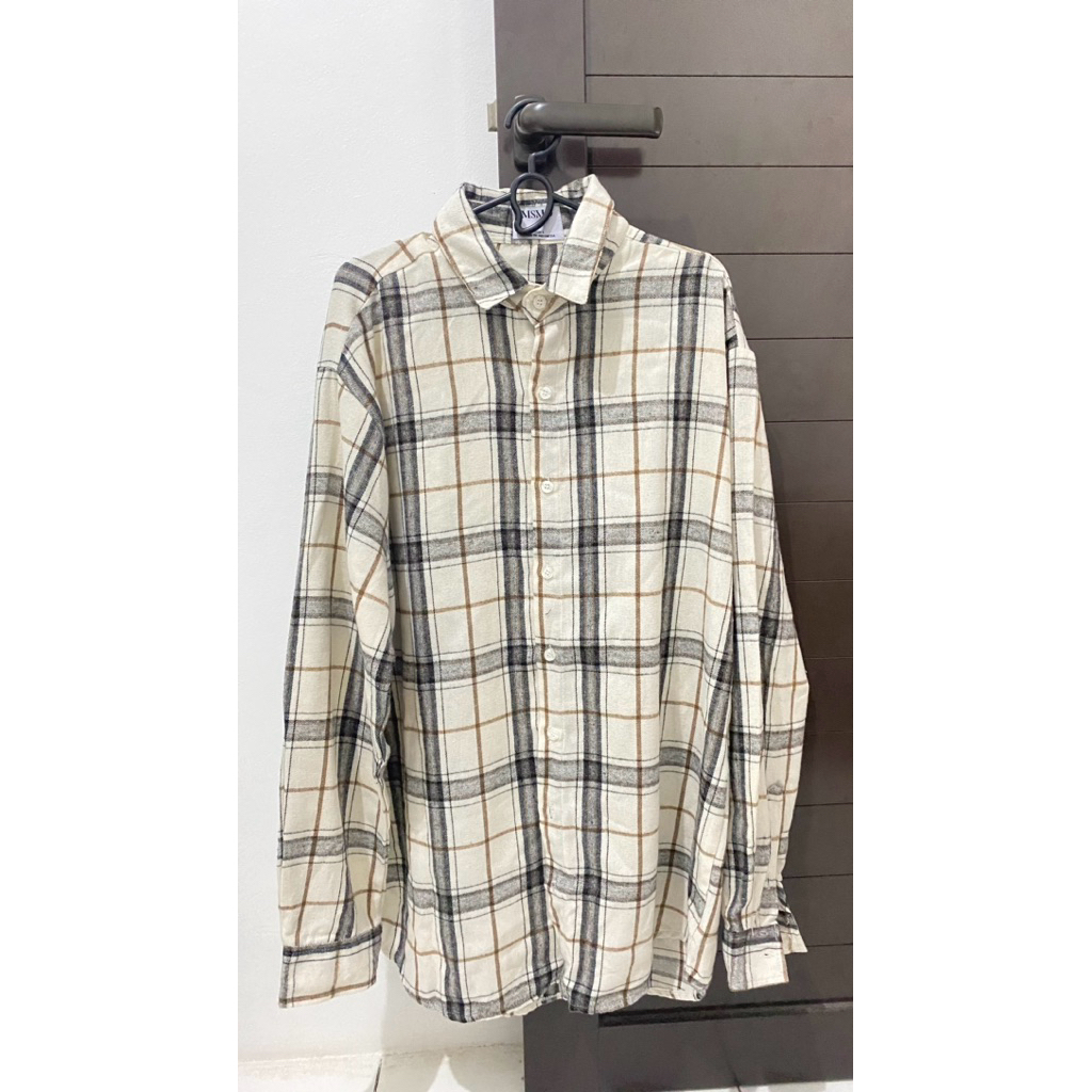 Kemeja Flanel Pria Kotak Kotak PL Merk MSMO