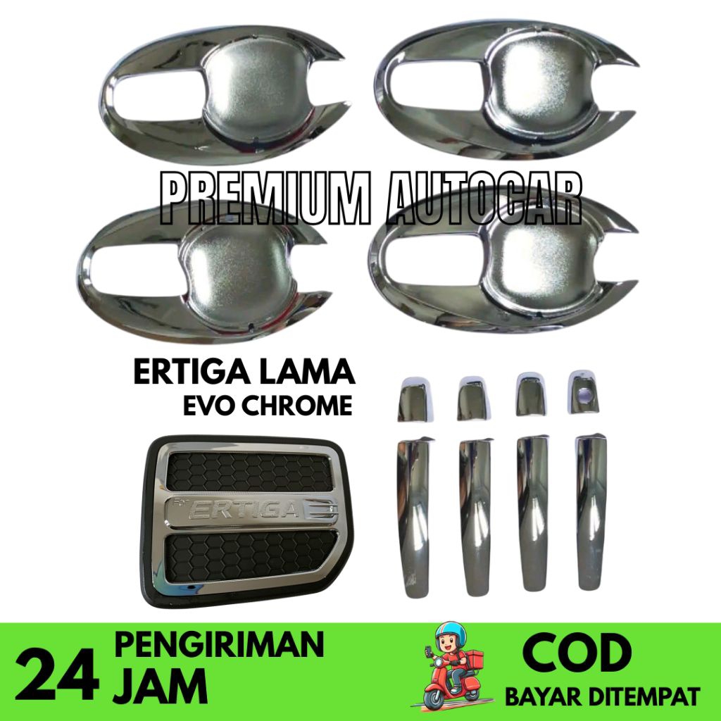 PAKET HANDLE OUTER TANK COVER ERTIGA LAMA HITAM CHROME
