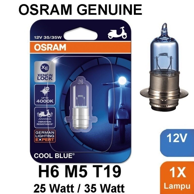 BOHLAM OSRAM ORI ASLI bolam lampu depan halogen h6 12v 35w 25w 12 volt 25 watt 35 watt motor bebek m