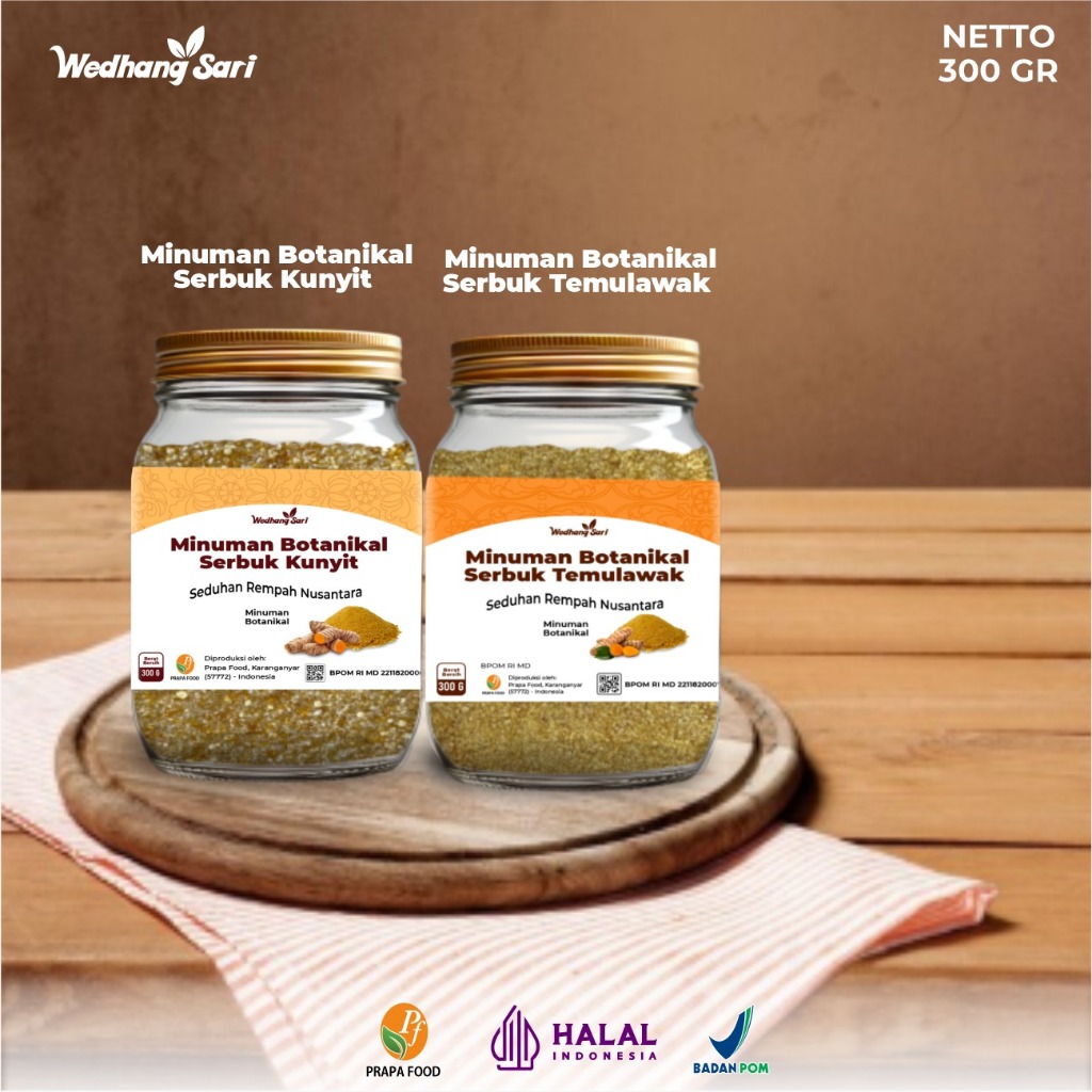 

Paket Kunyit + Temulawak Wedhang Sari Minuman Herbal Alami 300 gr Isi 2 Botol