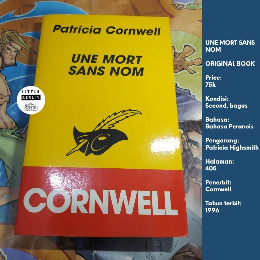 ORIGINAL Novel Patricia Highsmith UNE MORT SANS NOM French Book Buku Bahasa Perancis Novel Bahasa Pe