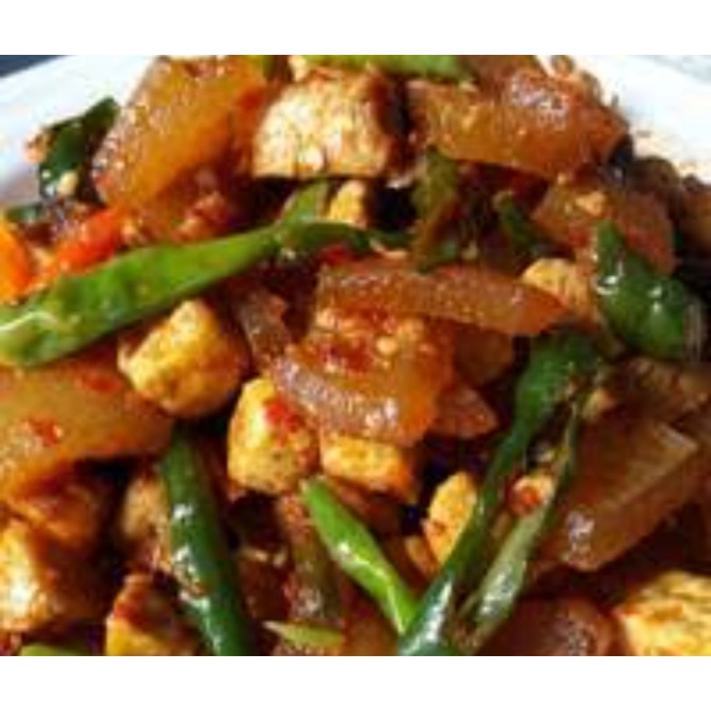 

oseng kikil tahu cabe ijo