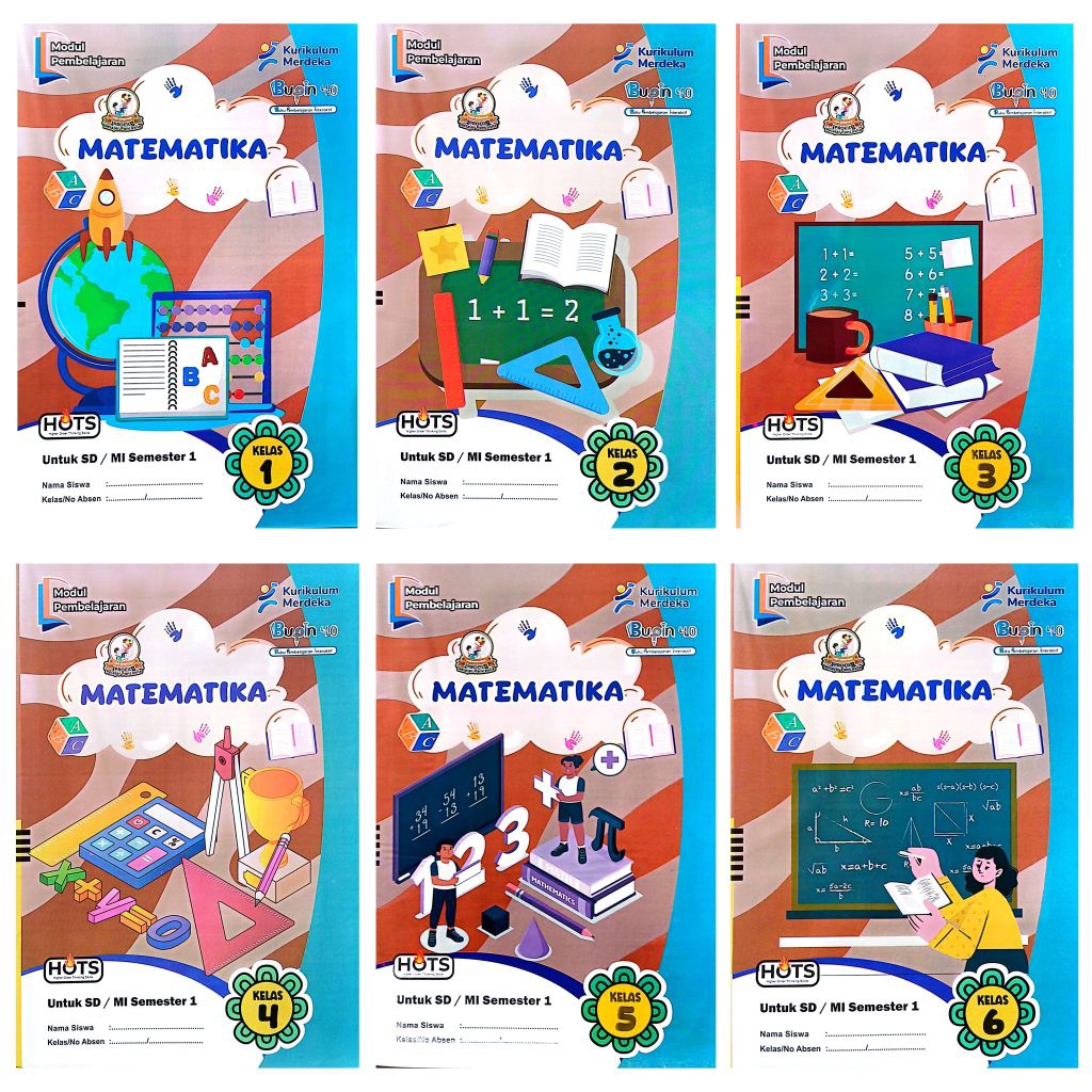 BUKU LKS BUPIN SD MI MATEMATIKA KELAS 1 2 3 4 5 6 SEMESTER 1 GANJIL 2025/2026 KURIKULUM MERDEKA | PU