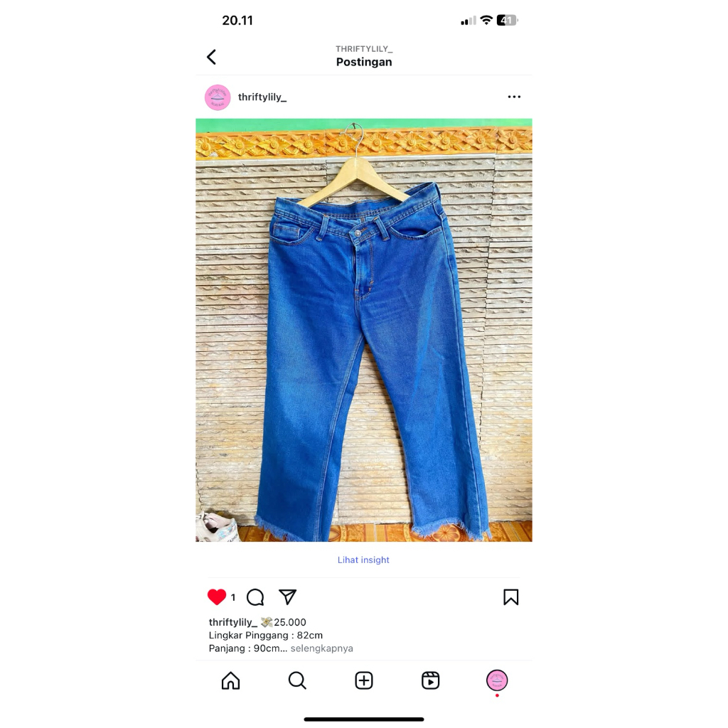 Celana kulot levis + adm