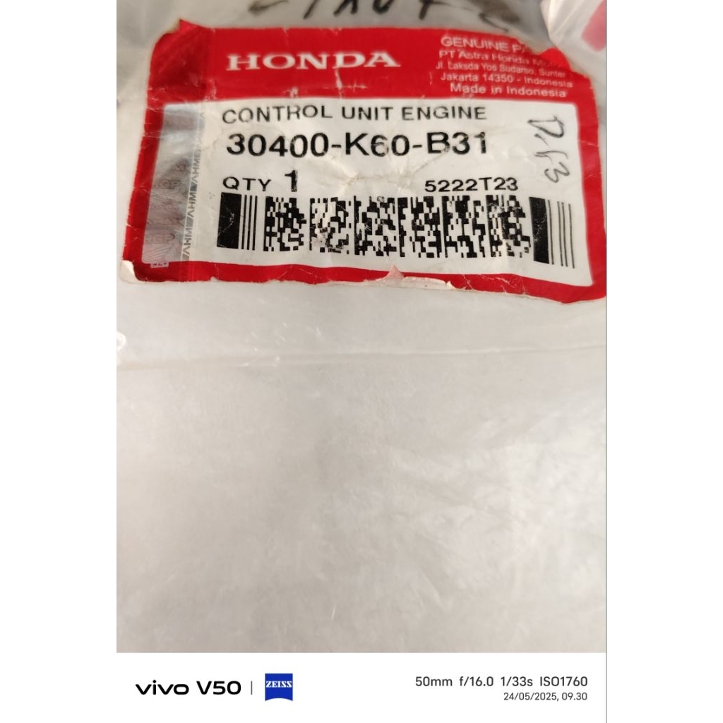 ecu vario 125 esp k60 b31 honda