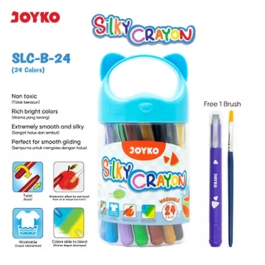 

Silky Crayon Halus Joyko SLC-B 24 Warna / Krayon Halus