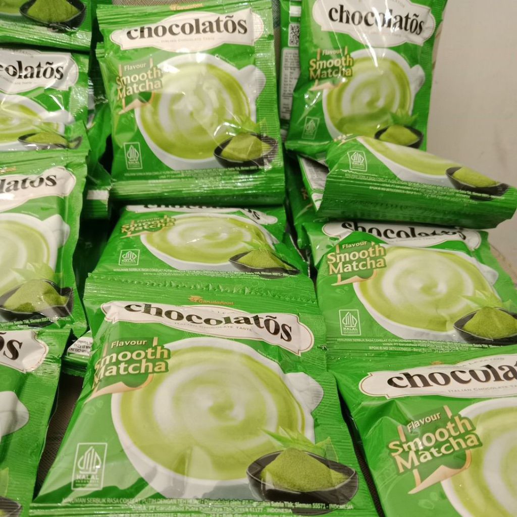 

minuman instan matcha chocolatos 1rtg isi 10 pcs
