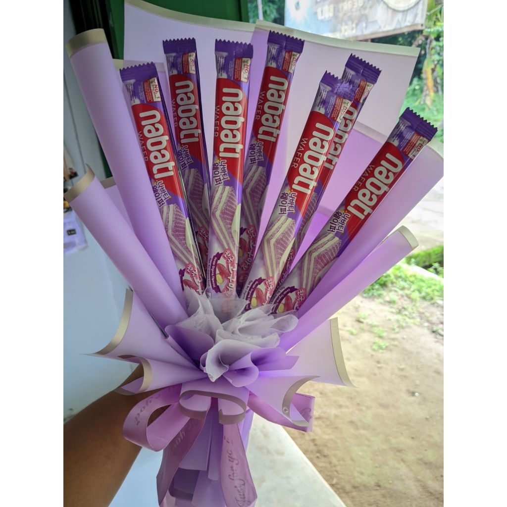 

Buket Snack/jajan, Buket ulang tahun, kado ulang tahun, buket nabati