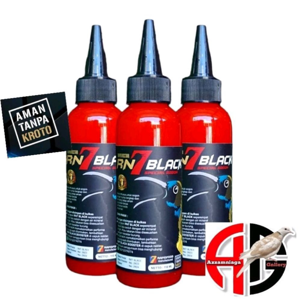 0RN7 BLACK | RN 7 BACK NEKTAR HARIAN BURUNG SOGON NEKTAR TANPA KULKAS RN 7 per botol