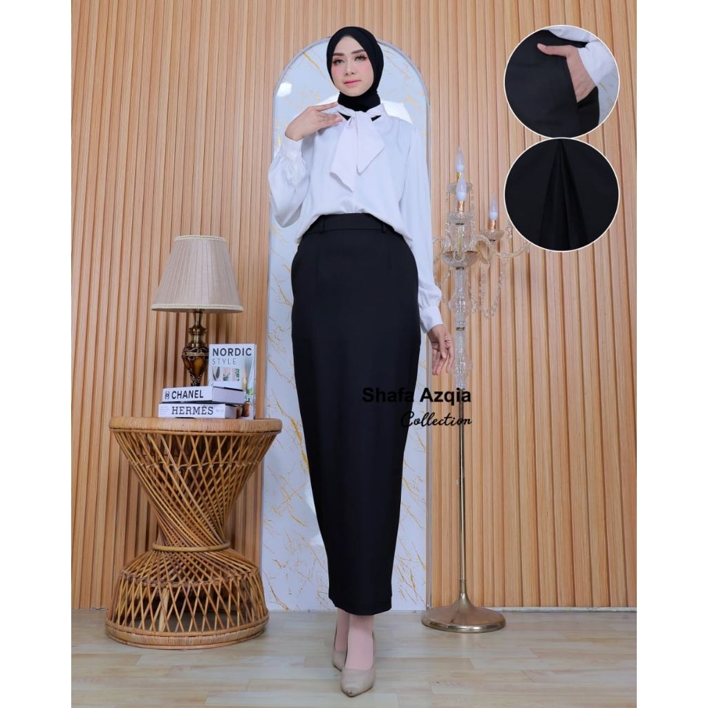 Rok span hitam rok kantor hitam rok formal rok span rok kerja hitam