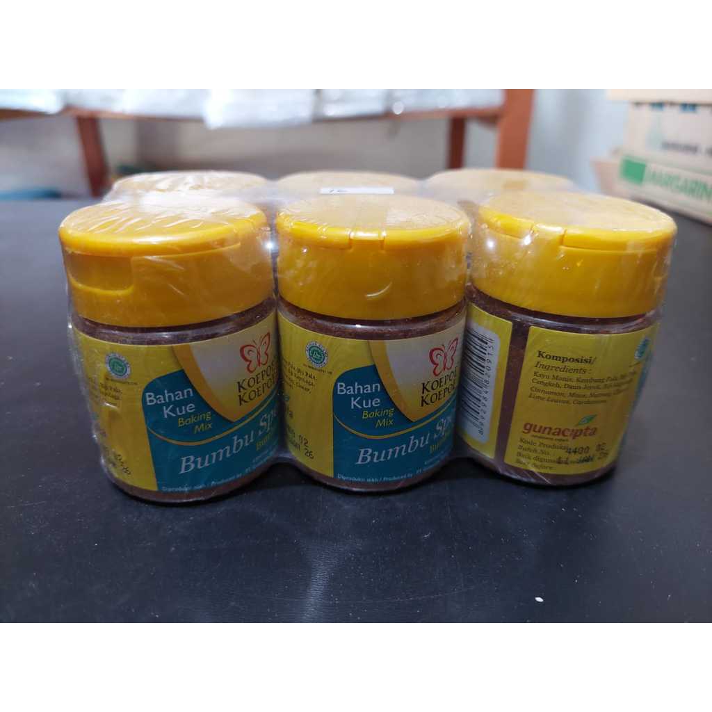 

Bumbu Spekoek/Bumbu Kue Lapis Koepoe Koepoe 25 gram (Kupu Kupu) Kemasan Botol