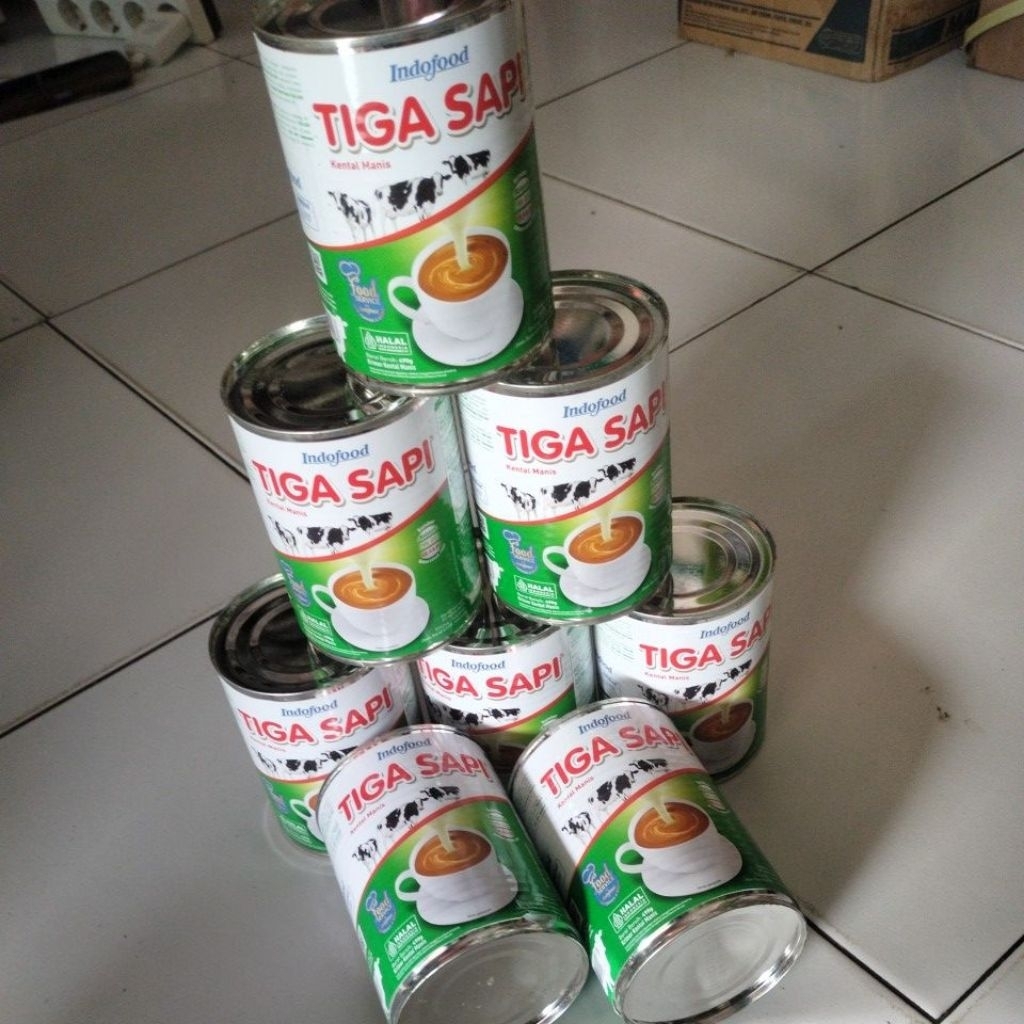 

Susu tiga sapi kaleng 490g susu kental manis 3 sapi
