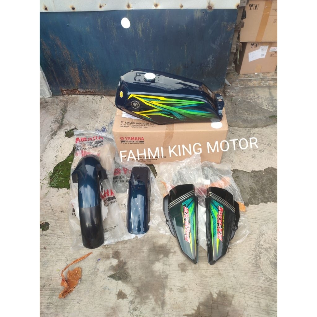 BAJU BODY SET RX KING HIJAU BOTOL 2005 ORIGINAL YGP GRES BARU