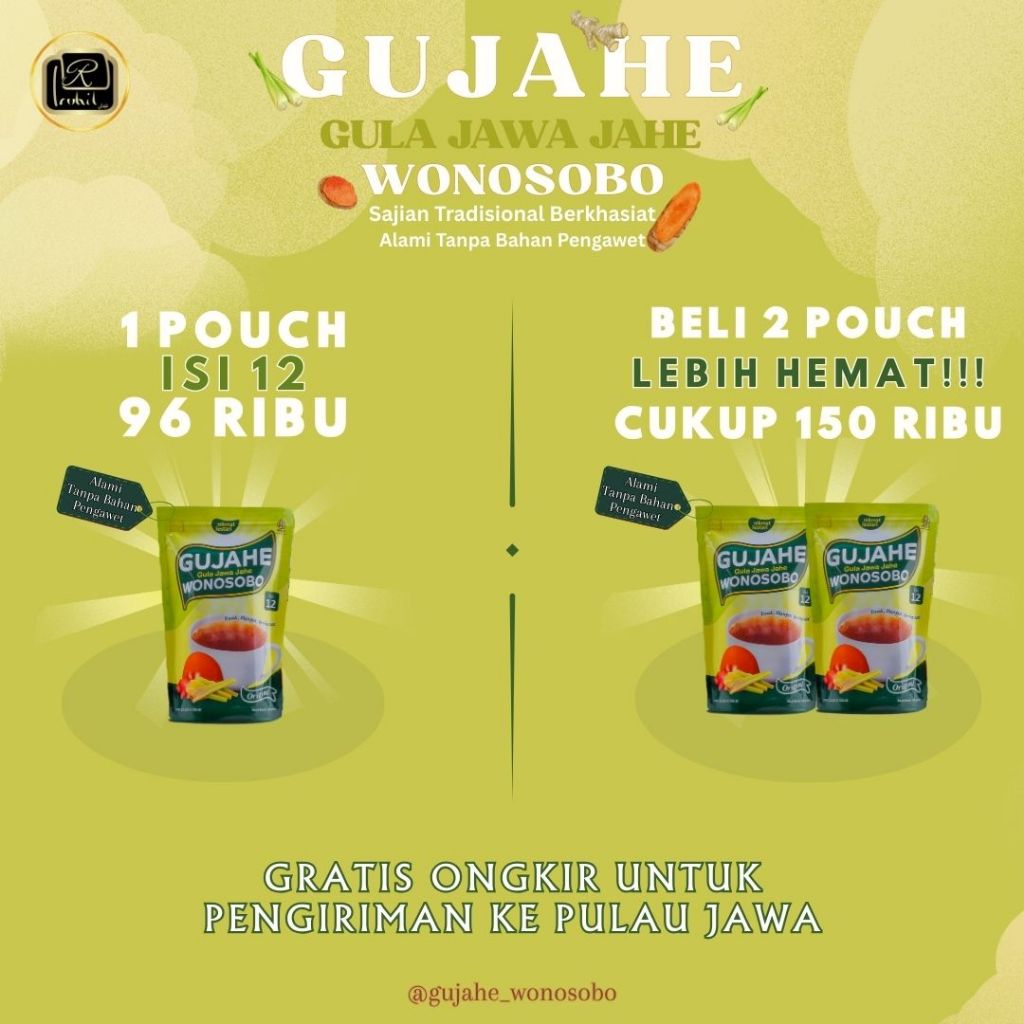 

GUJAHE Wonosobo – Paket Hemat Isi 24 | Wedang Jahe Tradisional Hangatkan Tubuh