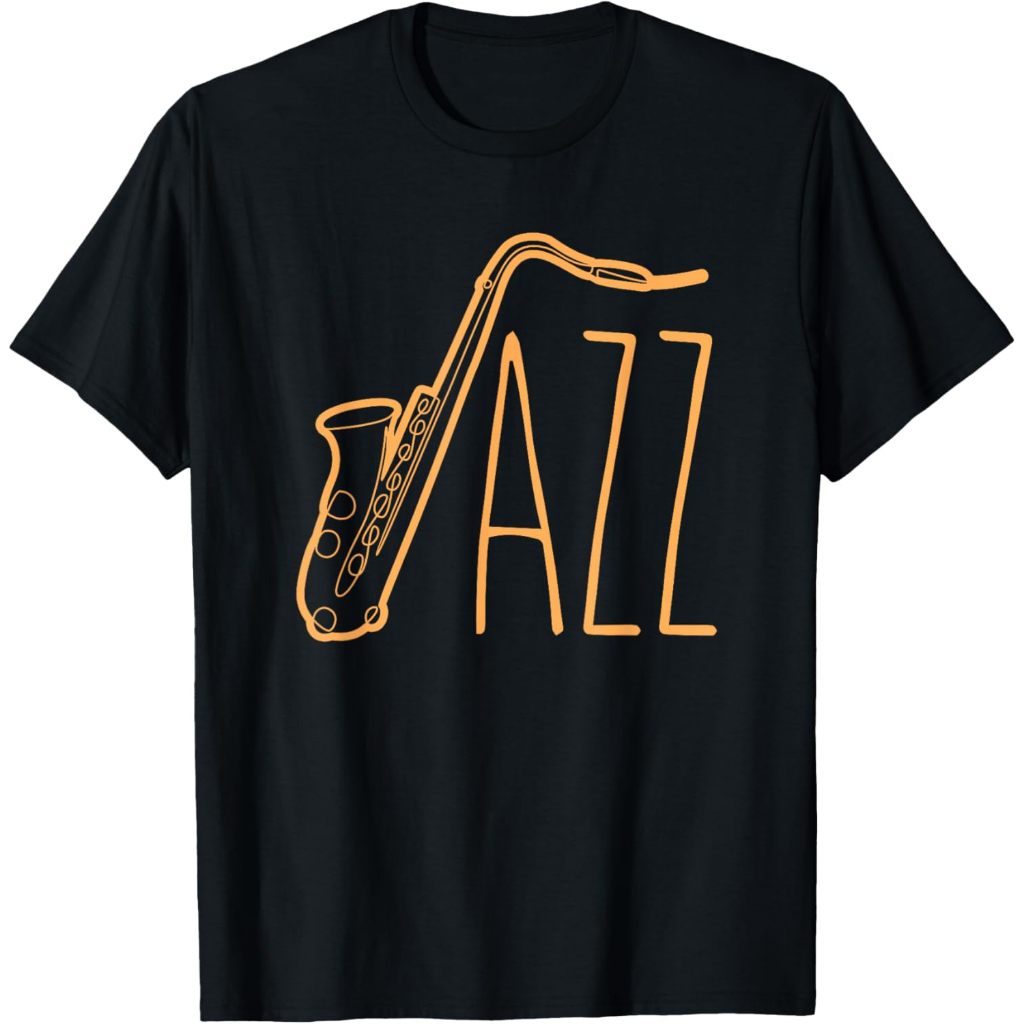Baju Kaos Band Cool Saxophone Jazz Music Band Musician Player T-Shirt 100% Katun 24s