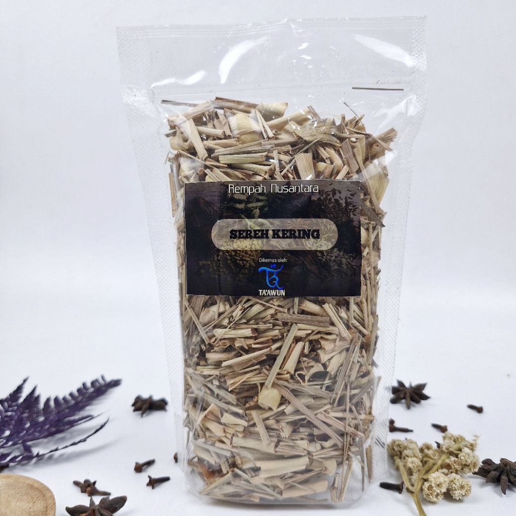 

Sereh Kering 100gr Rempah Alami untuk Masakan & Minuman Herbal Cocok untuk Teh, Jamu, dan Bumbu Dapur tanpa pengawet dan siap pakai