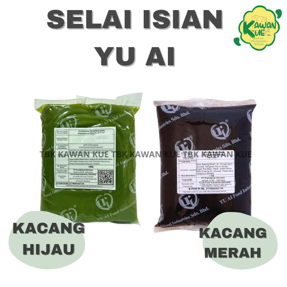 

Yu-Ai Pasta Kacang Hijau & Kacang Merah Kemasan 1kg / Donny Kacang Hijau Kemasan 500gr