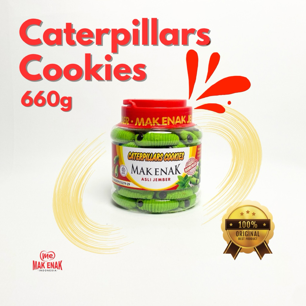 

CATERPILLARS COOKIES 660 GRAM - MAK ENAK ASLI JEMBER (OFFLINE STURE)