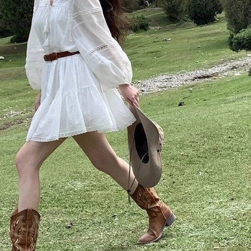 Best Seller Sepatu Kulit Koboi Cowboy Wanita, Women'S Western Cowboy Fashion Boots