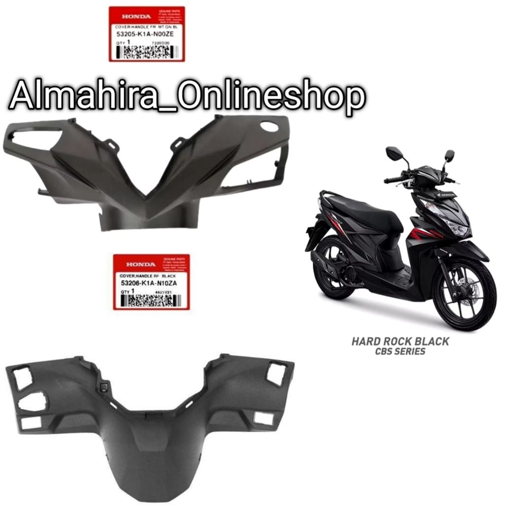 Cover Batok Depan Belakang Beat Led Deluxe K1a ISS Hitam Doff Original