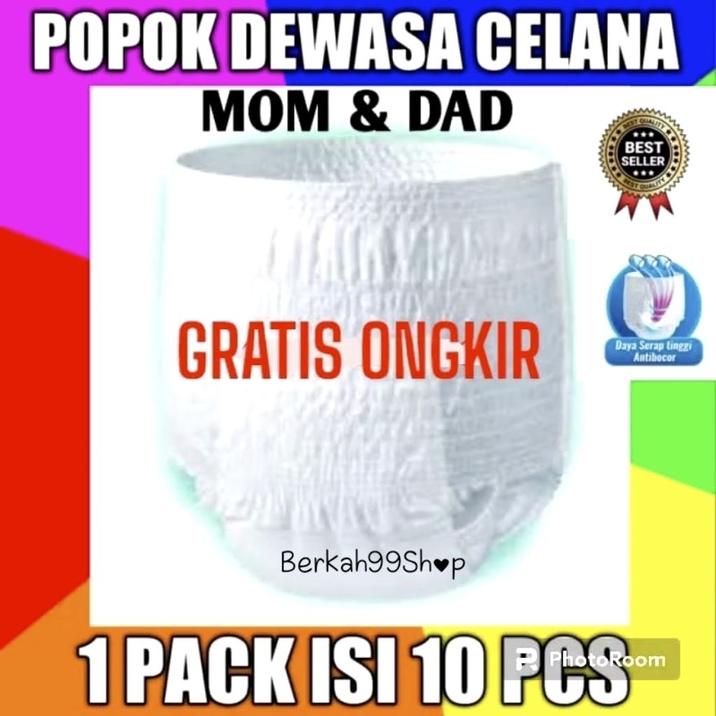 Popok celana lansia | popok dewasa | popok haji isi 10pcs
