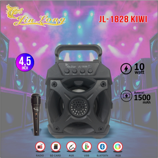 SPEAKER BLUETOOTH WIRELLES GRATIS MIK JINLONG JL 1828 KIWI