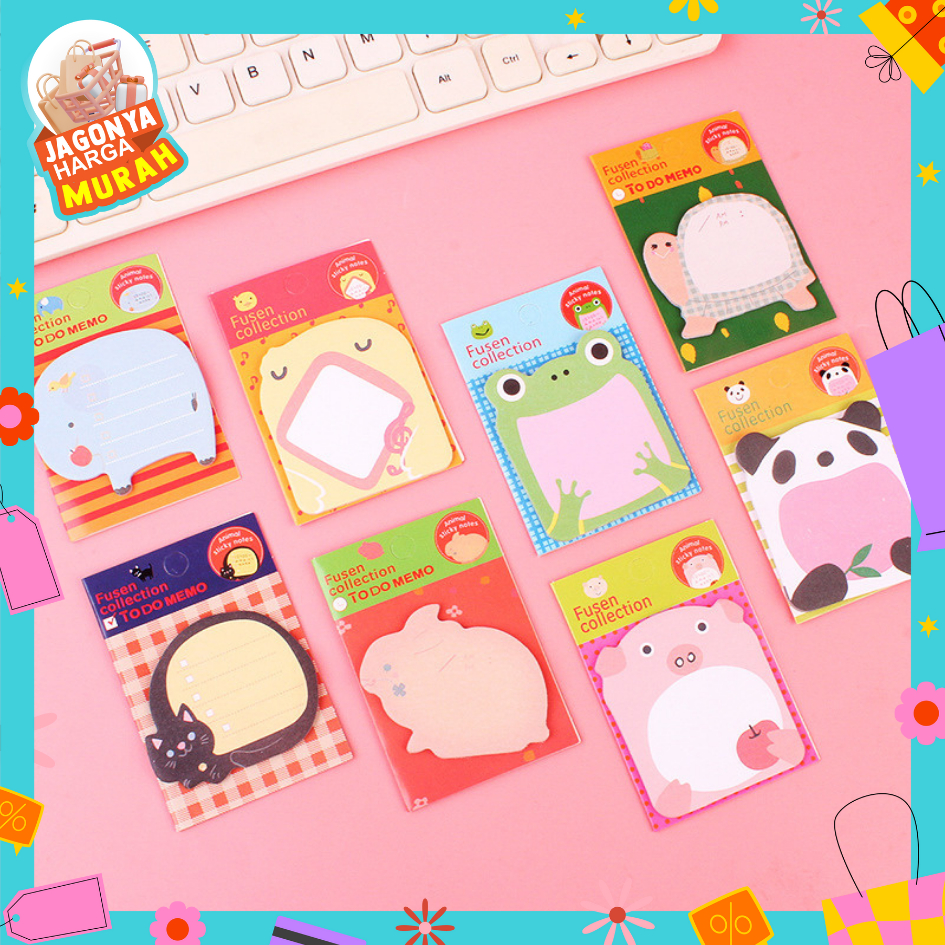 

JHM Sticky Notes Motif Hewan Tempelan Kertas Catatan Memo Note Karakter Animal Mini Book Karakter Binatang Lucu