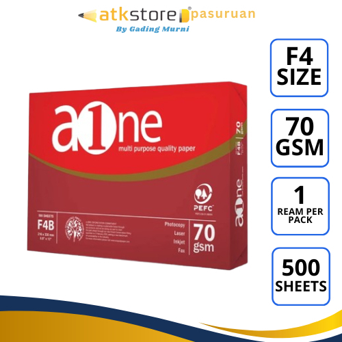 

Kertas Aone F4 70gr HVS - Untuk Printer, Fotocopy, dan Print Warna - 500 Lembar per Pack