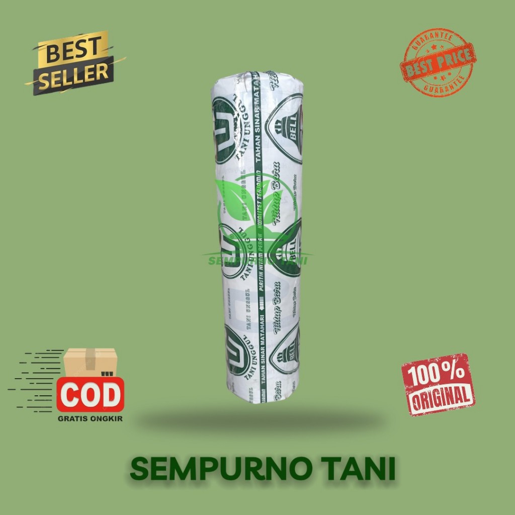 MULSA BELL 1/2 ROLL 9 KG LEBAR 120 CM PLASTIK HITAM PERAK PENUTUP LAHAN