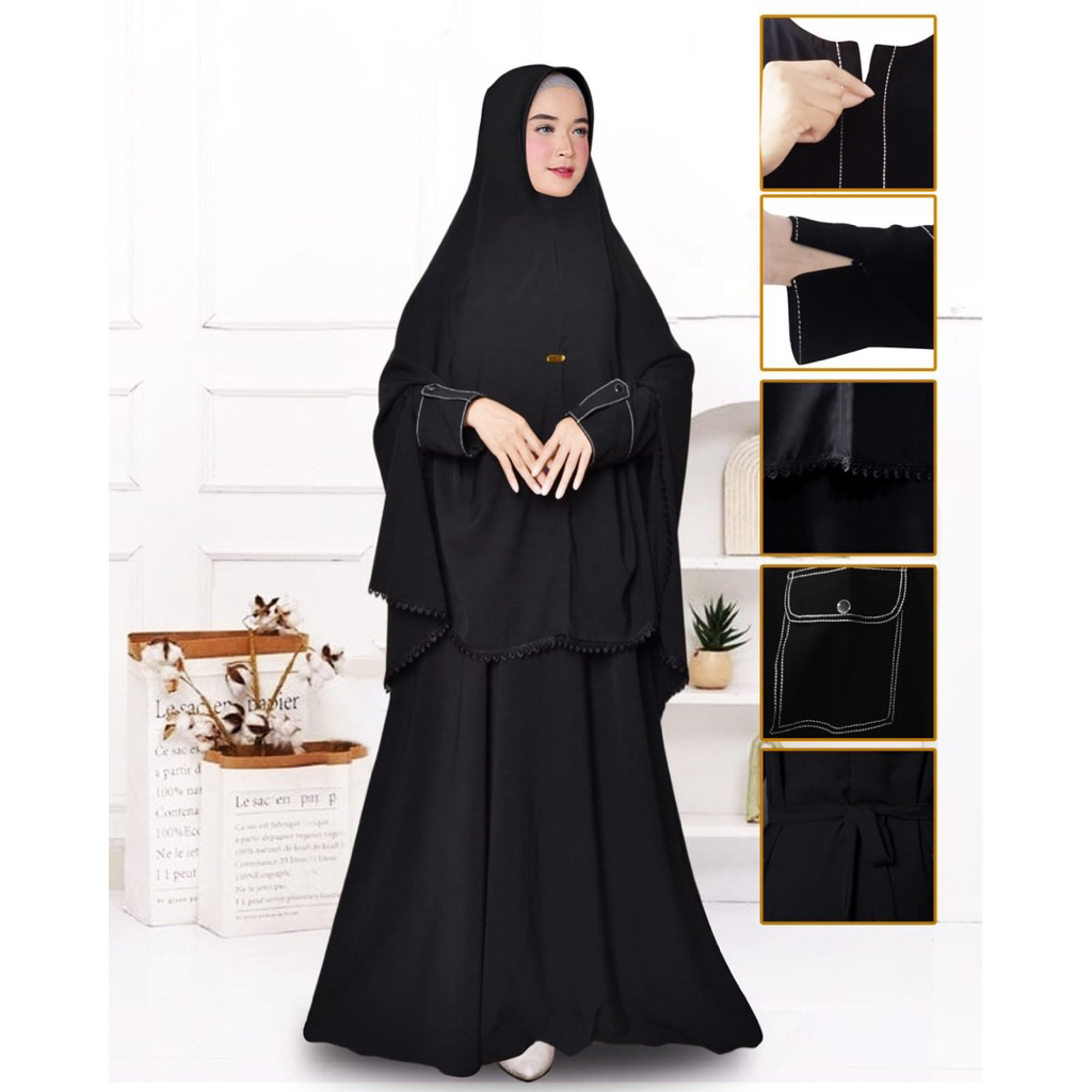 Abaya / gamis set khimar / gamis sabrina