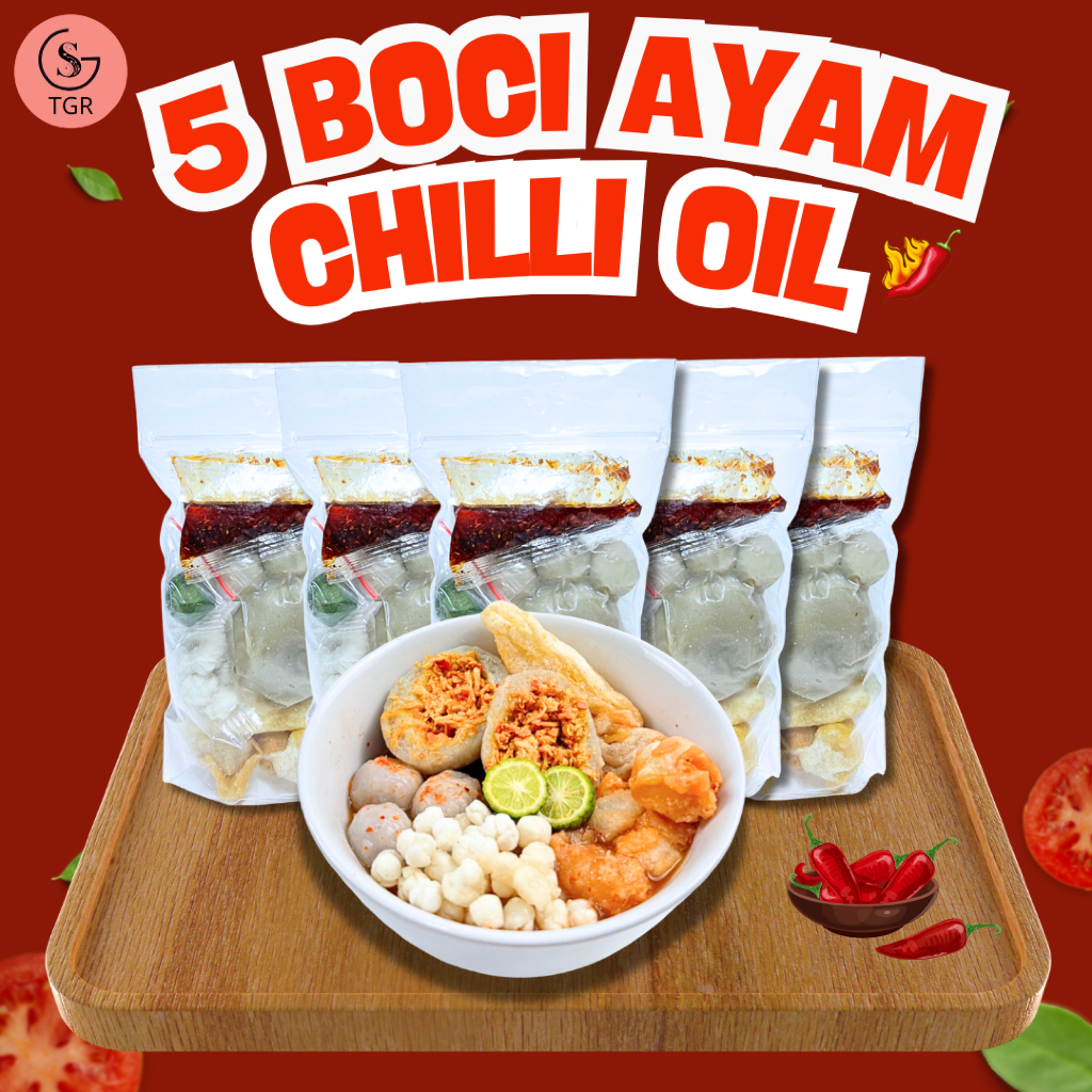 

5 PACK BOCI AYAM CHILLI OIL PEDAS NIKMAT SAMBAL KUAH PEDAS