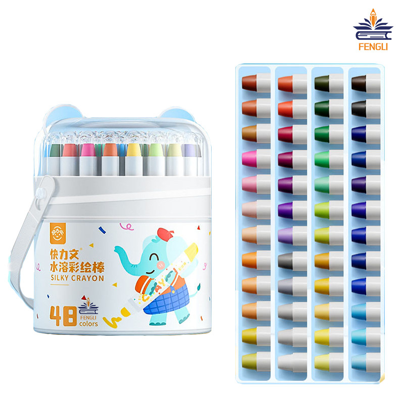 

FENGLI Krayon Silky Washable 12/24/36/48 Warna 【ready】