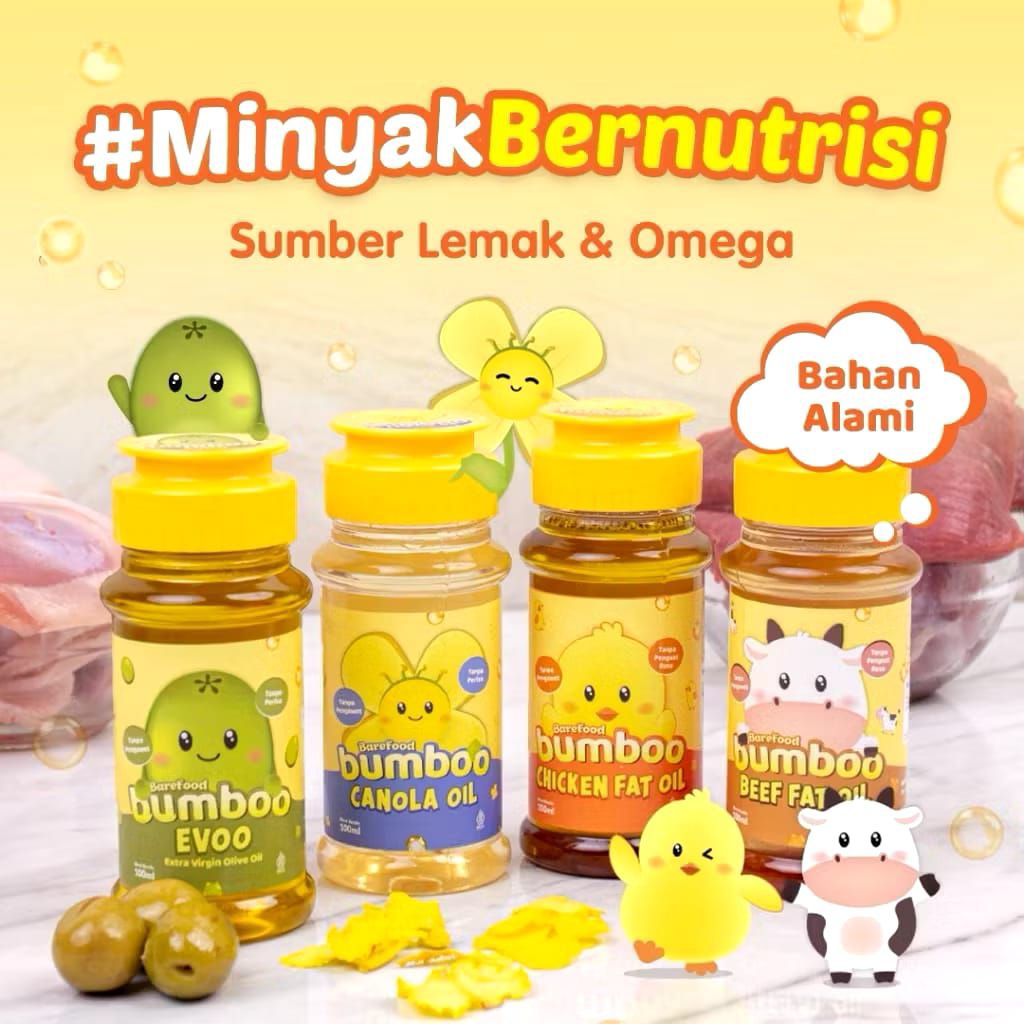 

BUMBOO Minyak - Bahan Alami - Bernutrisi - Sumber Lemak & Omega 3,6,9 - BB Booster
