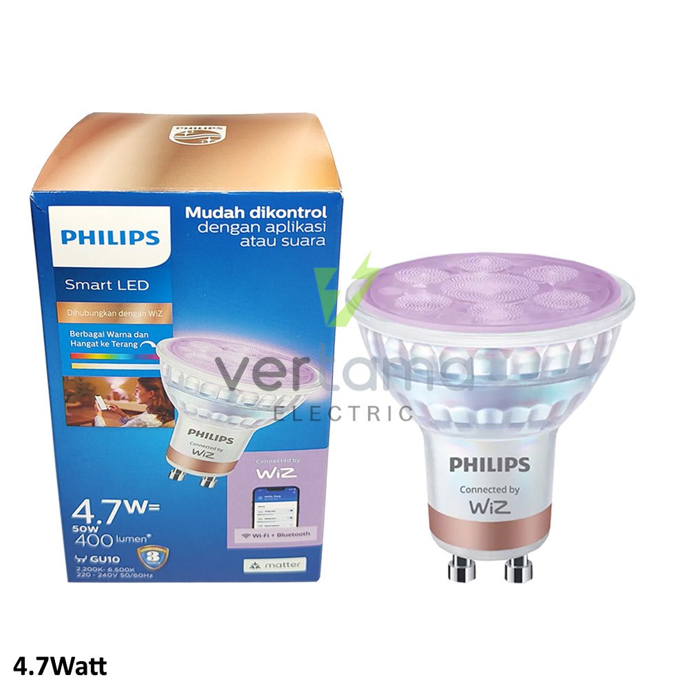 Lampu Philips LED Spotlight RGB Smart WIFI GU10 4.7Watt