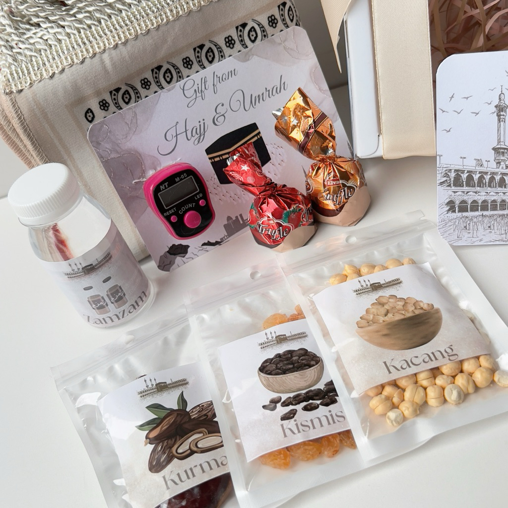 

(TANPA TAS) OLEH OLEH HAJI UMROH | SNACK UMROH | SNACK ARAB | AIR ZAMZAM | COKLAT ARAB | KURMA | KISMIS | KACANG ARAB