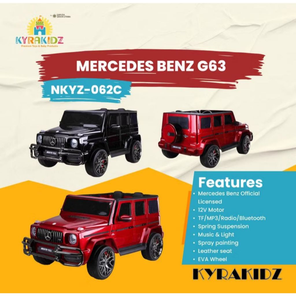Mainan Mobil Aki Anak Mercedes Benz AMG G 63 NKYZ 062C Licensed