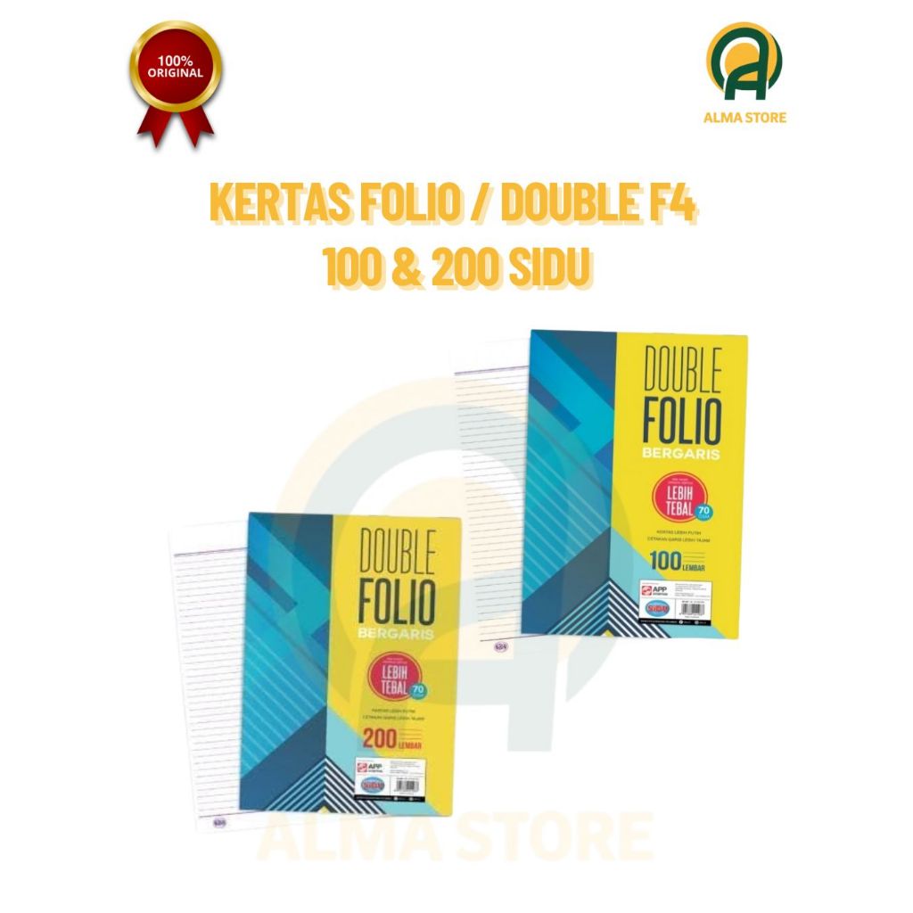 

Kertas Folio Bergaris / Double F4 100 & 200 Sidu