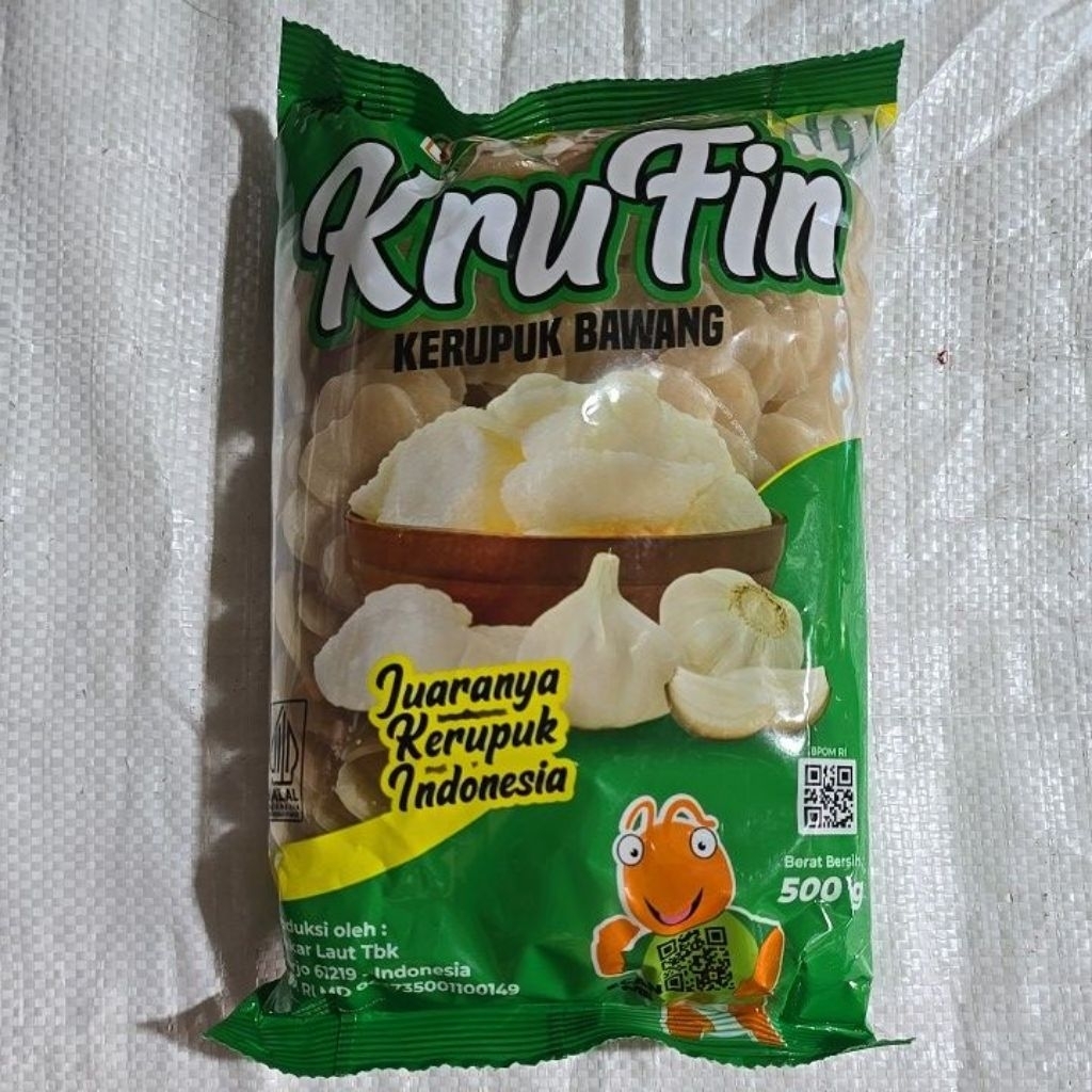

Kerupuk bawang finna krufin 500g (BESAR BAWANG )