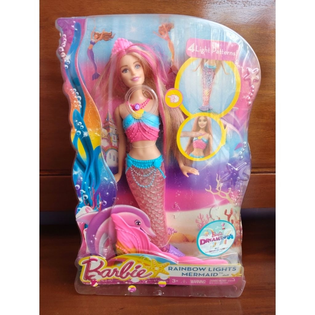 Ready barbie mermaid rainbow light dreamtopia