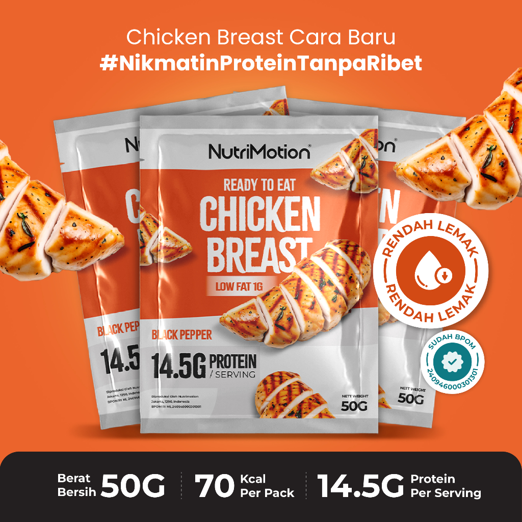 

NutriMotion Dada Ayam Tinggi Protein | Paket Combo 3pcs | Rendah Lemak & Kalori Rasa Blackpepper