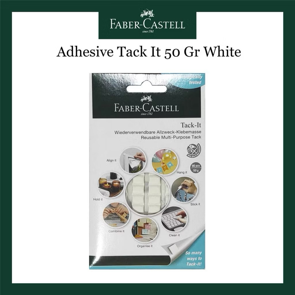 

Tack-it 50gr Putih / Karet Perekat Serbaguna Faber-Castell isi 90 pcs