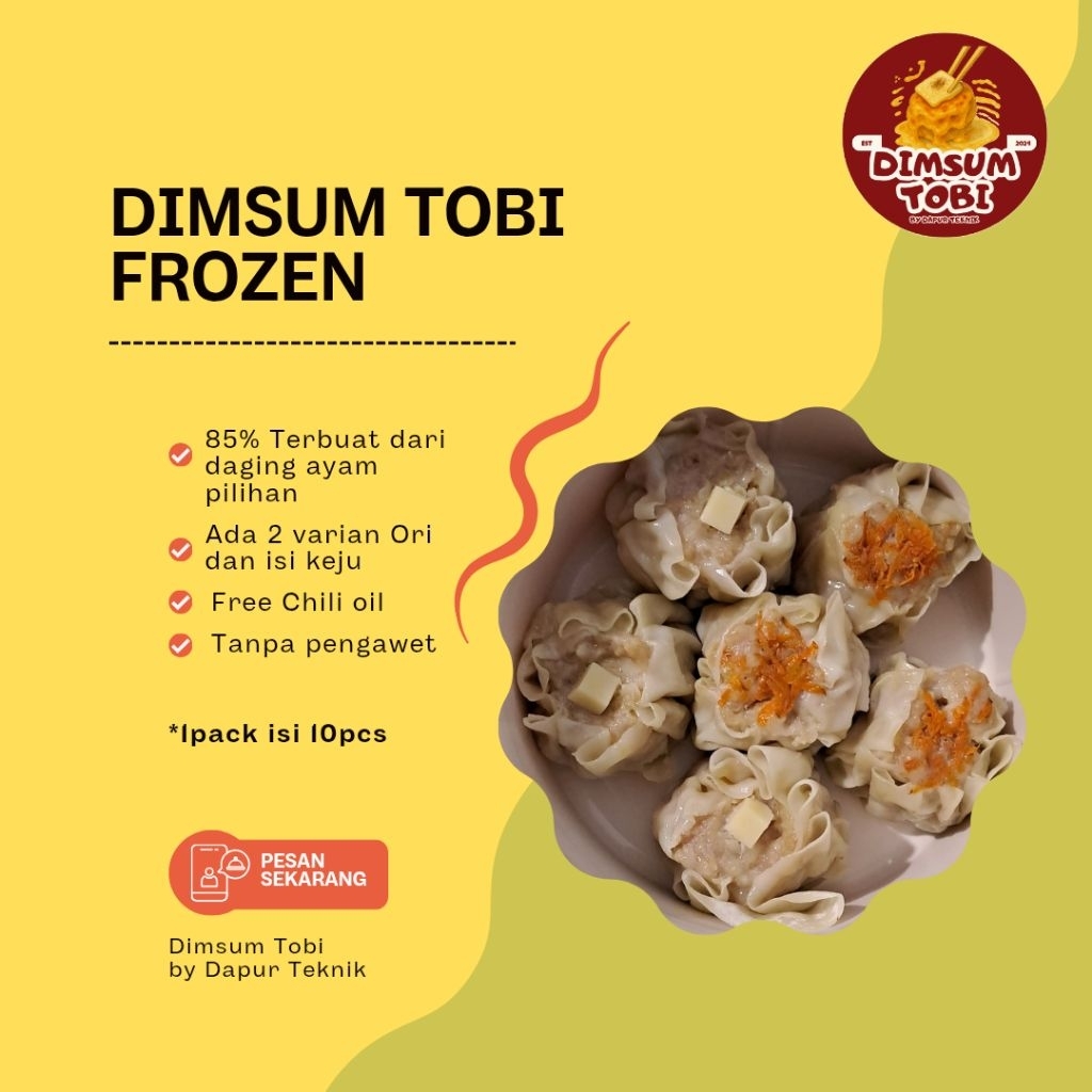 

Dimsum PREMIUM|Dimsum Tobi isi Keju lumer 10 pcs