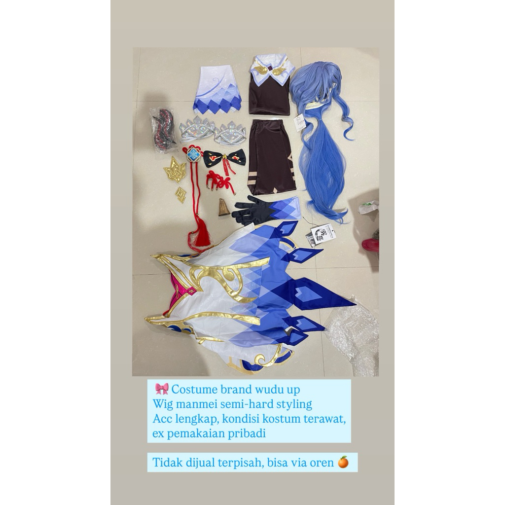 Costume Cosplay Ganyu Genshin Impact / Kostum Cosplay / Kostum Second