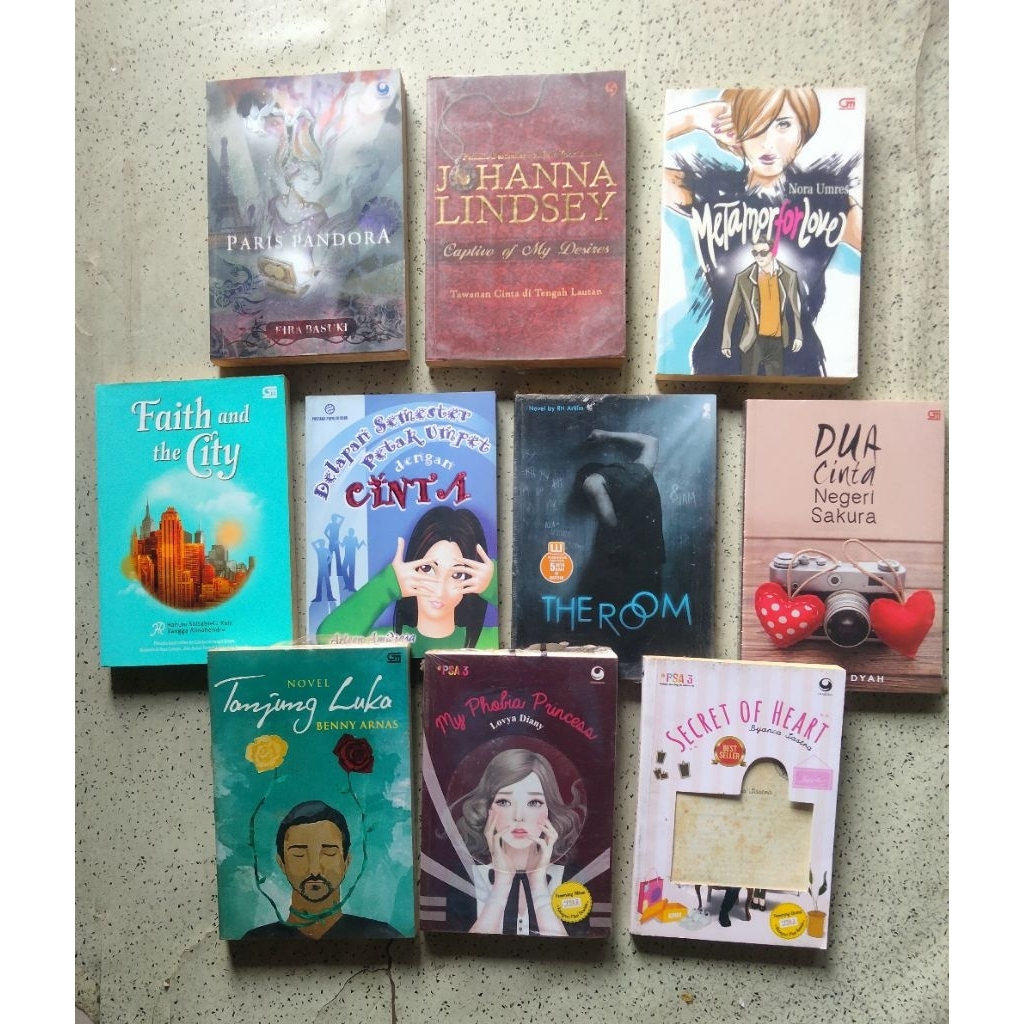 Buku Novel, PARIS PANDORA, CAPTIVE OF MY DESIRES, METAMOR for LOVE, FAITH and the CITY, DELAPAN SEME