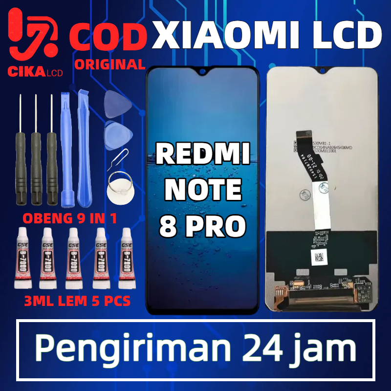 ASLI 100% LCD REDMI NOTE 8 PRO FULLSET TOUCHSCREEN  GARANSI 1 TAHUN | FREE ALAT PASANG BISA COD